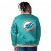 Куртка на кнопках Miami Dolphins Starter Aqua/Orange Closer Reversible Satin