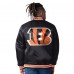 Cincinnati Bengals Starter Black/Orange Closer Reversible Satin Full-Snap Jacket