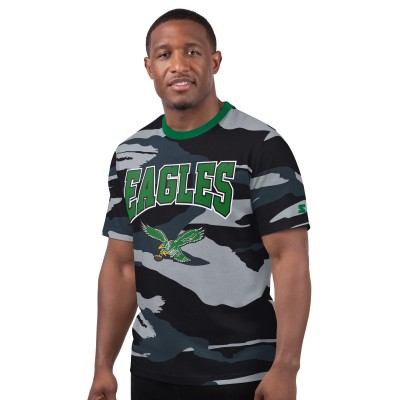Футболка Philadelphia Eagles Starter Thursday Night Gridiron Classics Vintage Logo  - Camo/Gray