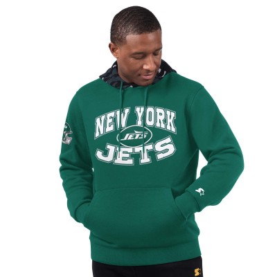New York Jets Starter Green Thursday Night Gridiron Pullover Hoodie