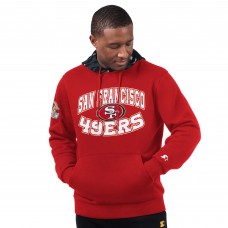 San Francisco 49ers Starter Scarlet Thursday Night Gridiron Pullover Hoodie