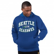 Seattle Seahawks Starter Royal Thursday Night Gridiron Vintage Logo Pullover Hoodie