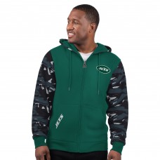 New York Jets Starter Green Thursday Night Gridiron Full-Zip Hoodie New York Jets Starter Green Thursday Night Gridiron Full-Zip Hoodie