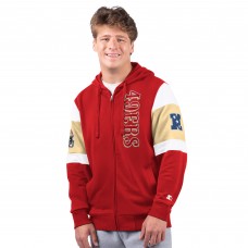 San Francisco 49ers Starter Scarlet Extreme Full-Zip Hoodie San Francisco 49ers Starter Scarlet Extreme Full-Zip Hoodie