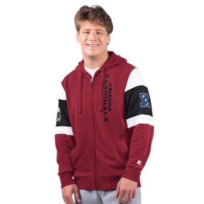 Arizona Cardinals Starter Cardinal Extreme Full-Zip Hoodie
