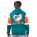 Толстовка на молнии Miami Dolphins Starter Aqua Extreme Vintage Logo