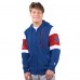 New York Giants Starter Royal Extreme Vintage Logo Full-Zip Hoodie