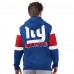 New York Giants Starter Royal Extreme Vintage Logo Full-Zip Hoodie