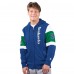 Seattle Seahawks Starter Royal Extreme Vintage Logo Full-Zip Hoodie
