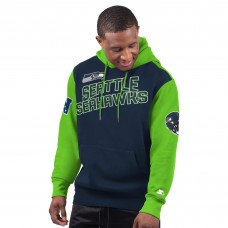 Seattle Seahawks Starter College Navy Extreme Pullover Hoodie