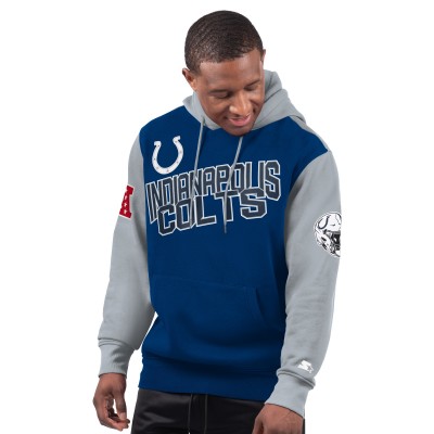 Indianapolis Colts Starter Royal Extreme Pullover Hoodie