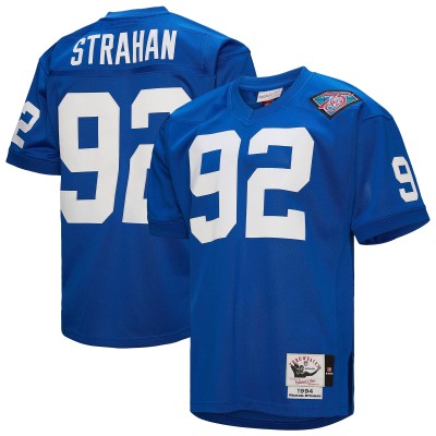 Джерси New York Giants 1994 Michael Strahan Mitchell & Ness Royal Authentic Throwback Retired Player