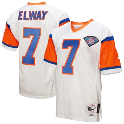 Джерси Denver Broncos 1994 John Elway Mitchell & Ness White Authentic Throwback Retired Player