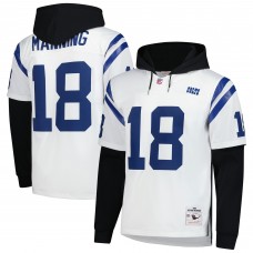 Indianapolis Colts Peyton Manning Mitchell & Ness White Player Name & Number Hoodie Legacy Jersey Indianapolis Colts Peyton Manning Mitchell & Ness White Player Name & Number Hoodie Legacy Jersey