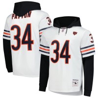 Толстовка Chicago Bears Walter Payton Mitchell & Ness White Player Name & Number Legacy Jersey