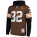 Толстовка Cleveland Browns Jim Brown Mitchell & Ness Brown Player Name & Number Legacy Jersey