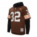 Толстовка Cleveland Browns Jim Brown Mitchell & Ness Brown Player Name & Number Legacy Jersey