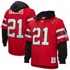 Толстовка Atlanta Falcons Deion Sanders Mitchell & Ness Red Player Name & Number Legacy Jersey