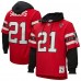 Толстовка Atlanta Falcons Deion Sanders Mitchell & Ness Red Player Name & Number Legacy Jersey