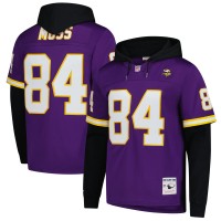 Randy Moss Minnesota Vikings Mitchell & Ness Player Name & Number Hoodie Legacy Jersey - Purple