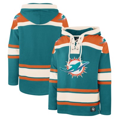 Miami Dolphins 47 Aqua Superior Lacer Pullover Hoodie