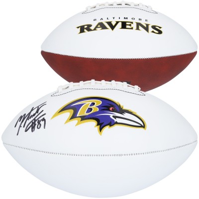 Mark Andrews Baltimore Ravens Autographed Fanatics Authentic Franklin White Panel Football