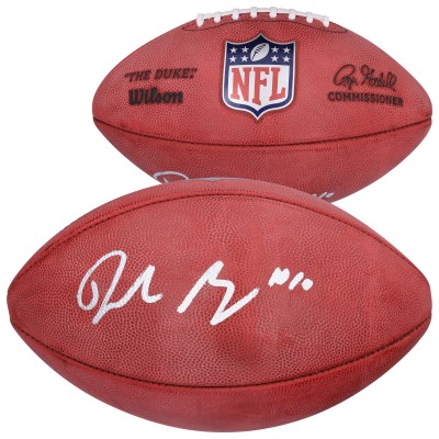 Drake Maye New England Patriots Autographed Fanatics Authentic 2024 NFL Draft First Round Pick Wilson Duke Full Color Football