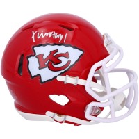Xavier Worthy Kansas City Chiefs Autographed Fanatics Authentic Riddell Speed Mini Helmet