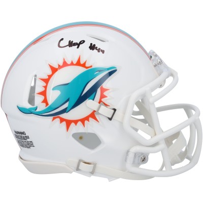 Chop Robinson Miami Dolphins Autographed Fanatics Authentic Riddell Speed Mini Helmet