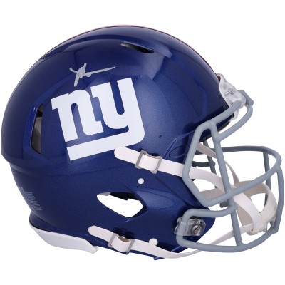 Malik Nabers New York Giants Autographed Fanatics Authentic Riddell Speed Authentic Helmet