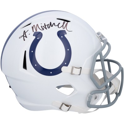 Adonai Mitchell Indianapolis Colts Autographed Fanatics Authentic Riddell Speed Replica Helmet