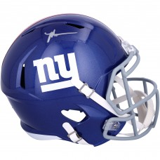Malik Nabers New York Giants Autographed Fanatics Authentic Riddell Speed Replica Helmet