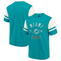 Miami Dolphins Darius Rucker Collection by Fanatics Aqua Football T-Shirt