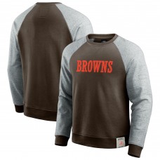 Кофта Cleveland Browns Darius Rucker Collection by Fanatics Brown/Heather Gray Colorblock
