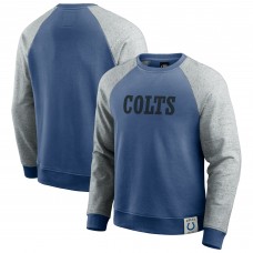 Indianapolis Colts Darius Rucker Collection by Fanatics Blue/Heather Gray Colorblock Pullover Sweatshirt