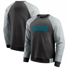Jacksonville Jaguars Darius Rucker Collection by Fanatics Black/Heather Gray Colorblock Pullover Sweatshirt