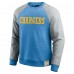 Los Angeles Chargers Darius Rucker Collection by Fanatics Powder Blue/Heather Gray Colorblock Pullover Sweatshirt