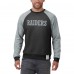 Las Vegas Raiders Darius Rucker Collection by Fanatics Black/Heather Gray Colorblock Pullover Sweatshirt