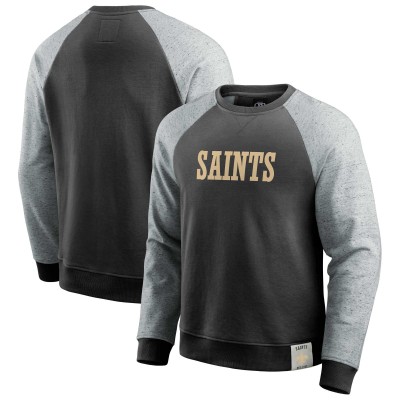 Кофта  New Orleans Saints Darius Rucker Collection by Fanatics Black/Heather Gray Colorblock