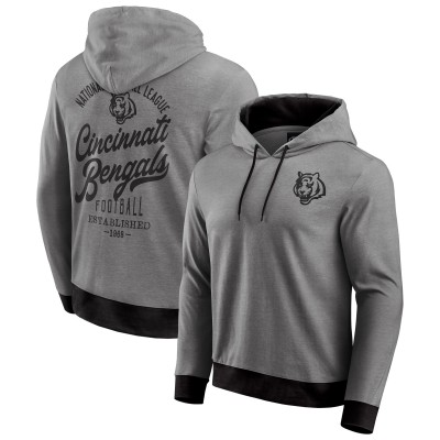 Cincinnati Bengals Darius Rucker Collection by Fanatics Black Tonal Knit Pullover Hoodie