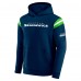 Darius Rucker Collection by Fanatics Seattle Seahawks College Navy Football Washed Pullover Hoodie