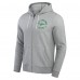 New York Jets Darius Rucker Collection by Fanatics Heather Gray Vintage Stripe Full-Zip Hoodie