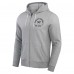 Las Vegas Raiders Darius Rucker Collection by Fanatics Heather Gray Vintage Stripe Full-Zip Hoodie