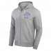 Los Angeles Rams Darius Rucker Collection by Fanatics Vintage Stripe Full-Zip Hoodie - Heather Gray