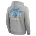 Los Angeles Chargers Darius Rucker Collection by Fanatics Heather Gray Vintage Stripe Full-Zip Hoodie