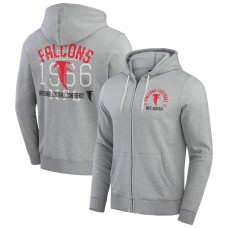 Толстовка на молнии Atlanta Falcons Darius Rucker Collection by Fanatics Heather Gray Vintage Stripe