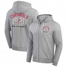 Arizona Cardinals Darius Rucker Collection by Fanatics Heather Gray Vintage Stripe Full-Zip Hoodie