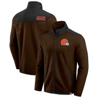 Куртка Cleveland Browns Darius Rucker Collection by Fanatics Brown Color Block Polar Fleece