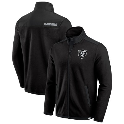 Las Vegas Raiders Darius Rucker Collection by Fanatics Black Color Block Polar Fleece Full-Zip Jacket