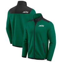 New York Jets Darius Rucker Collection by Fanatics Green Color Block Polar Fleece Full-Zip Jacket
